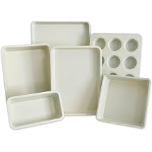 Kitchen Gear by USA Pan 6 Piece Nonstick Ceramic Bakeware Baking Pans Set