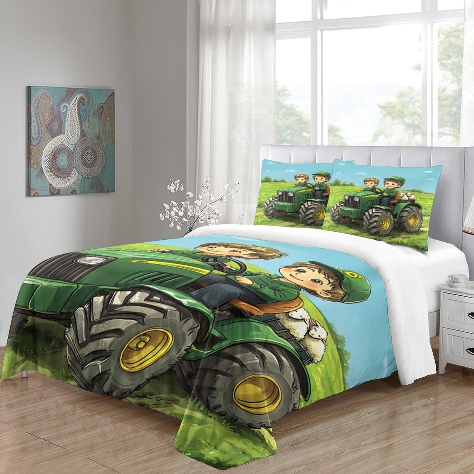 Kinder Bettwäsche Traktor 3D Mikrofaser Jungen Zimmer
