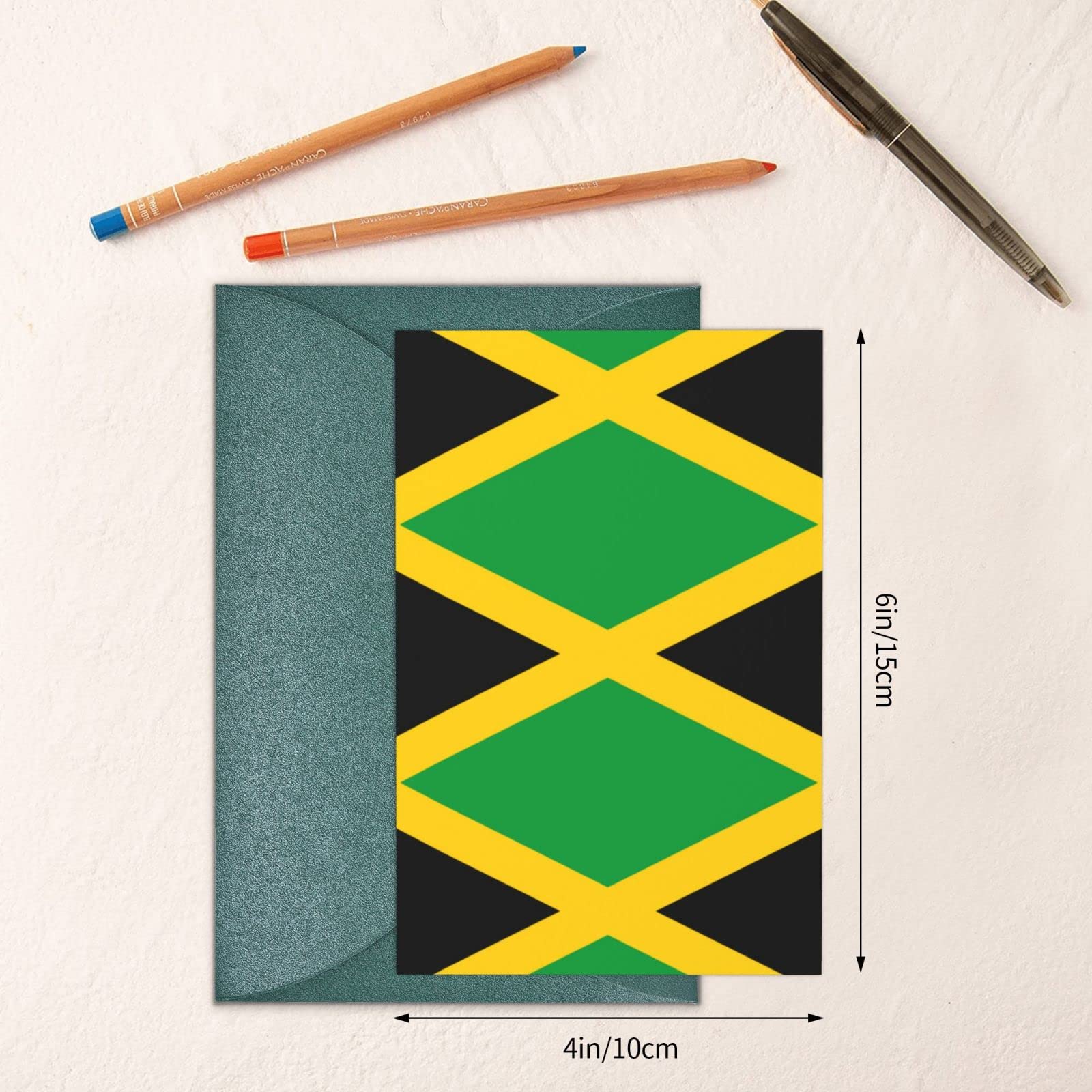 Carte De Vœux Avec Drapeau De La Jamaïque - Carte D'anniversaire
