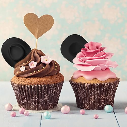 Miniatura 10 de 30 piezas de mini sombrero de vaquero occidental, sombrero de vaquera, sombreros de muñeca lindos de plástico, accesorios de decoración para fiesta