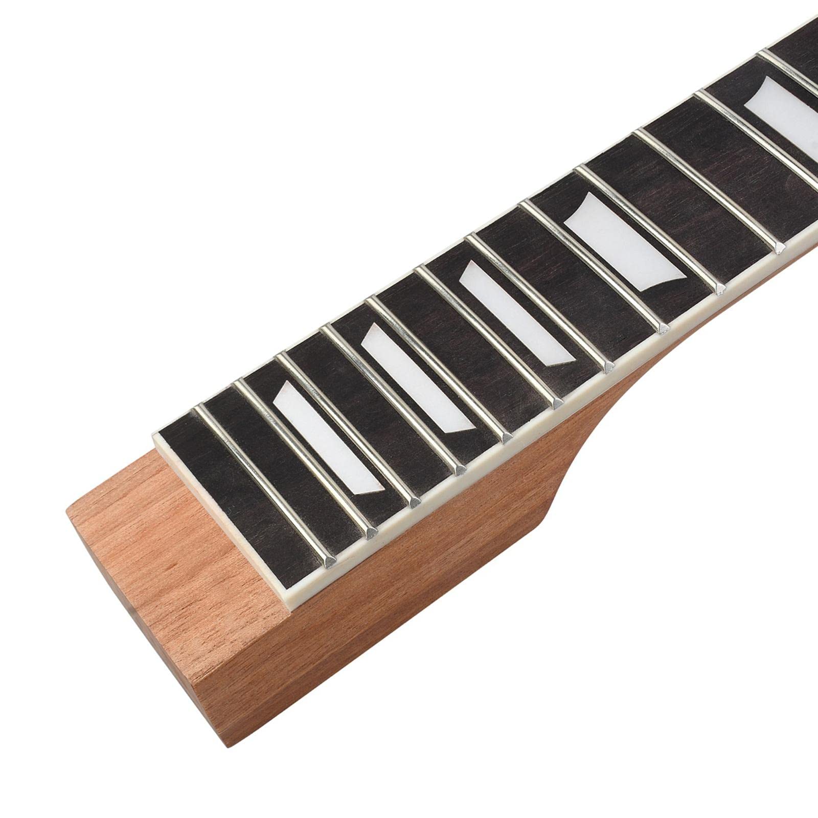 Generic Elektrische Gitarrenhals Mahagoni Rosewood Griffbrett Gitarrenhals Körper Leer 22 Bund Zubehör mit Natürlicher Oberfläche Und Einlage für Musik