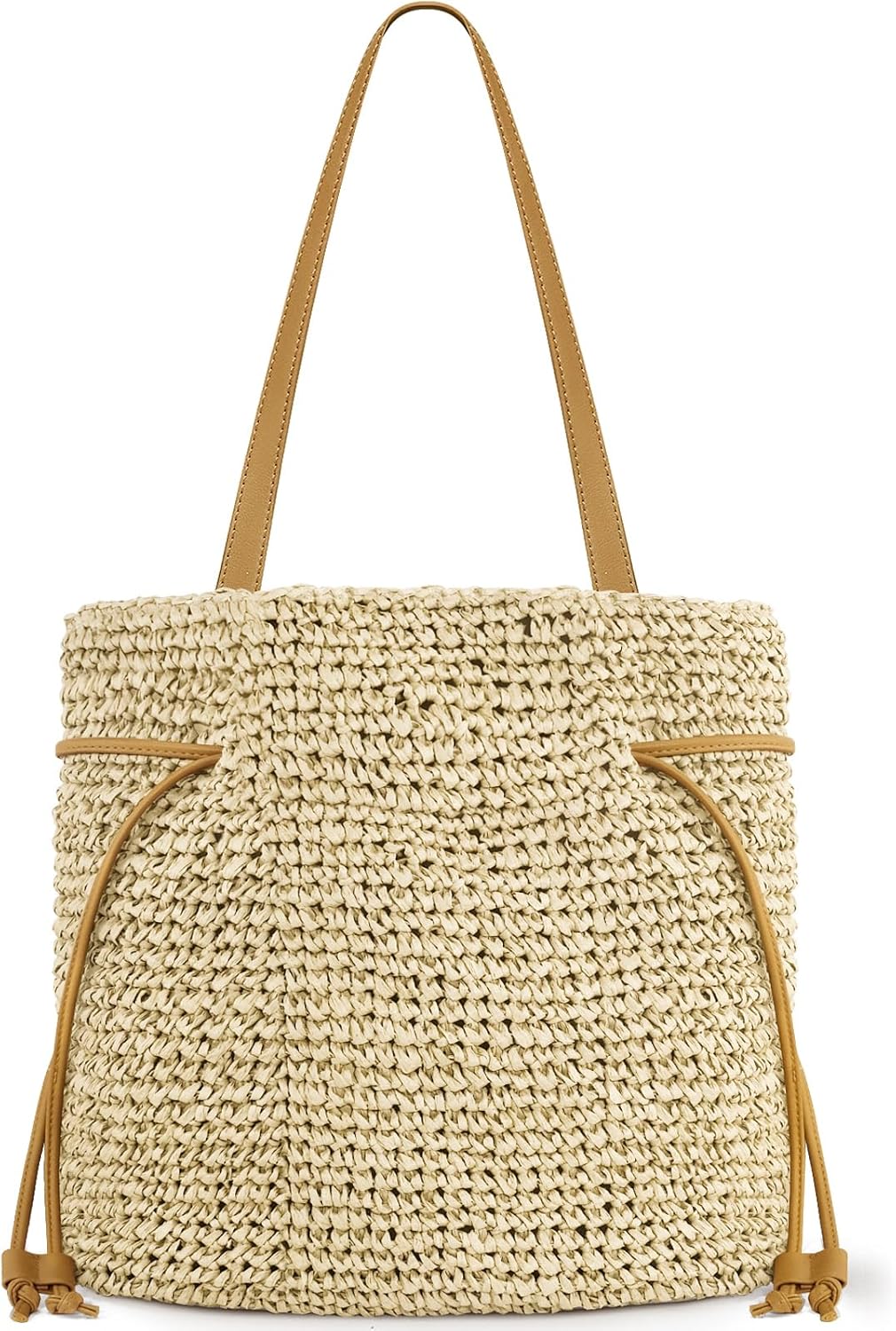 Hand Woven Straw Purses for Women 2025, Adjustable Large Beach Bag Summer Beach Tote Shoulder Bag for Vacation