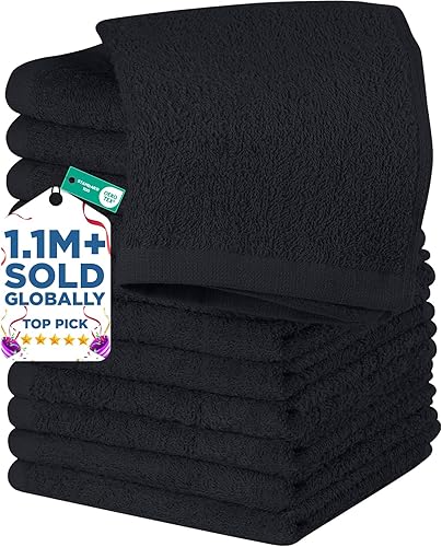 Miniatura 32 de DAN RIVER Paquete de 24 paños para ducha [12x12] - Paños de 100% algodón, paños de baño de franela de calidad premium para el baño, paños altamente