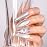 Imtiti Cat Eye Gel Nail Polish, 15ML Silver Holographic Glitter Cat Eye Gel Polish with Magnet UV LED Magnetic Crystal Galaxy Sparkly Home DIY Manicure