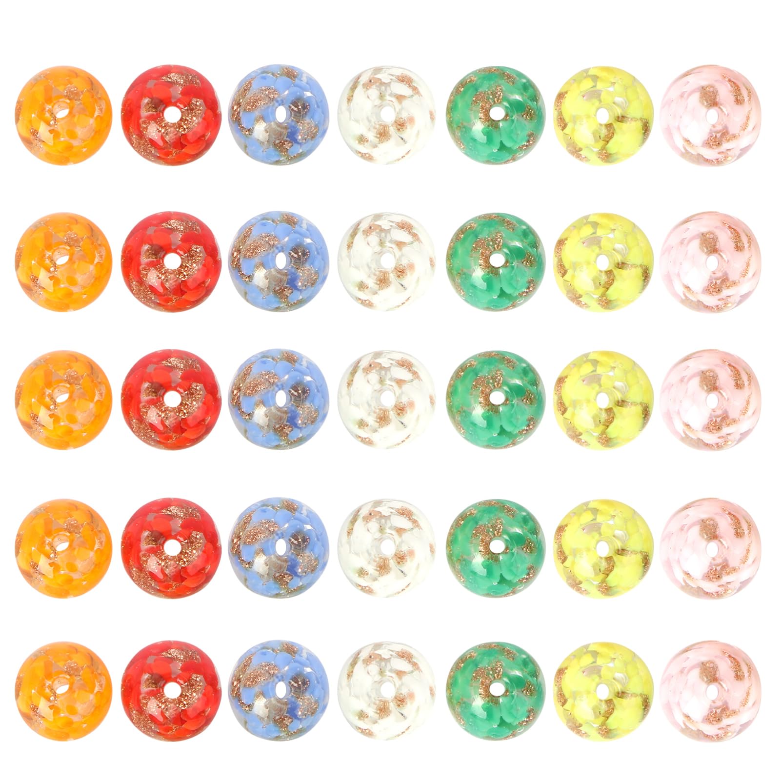 Uonlytech 2 Series Cuentas Sueltas De Vidrio Para Diy Abalorios Con Para Pulseras Y Collares De Joyería Hechos Mano Multi Colores 40 Piezas*2