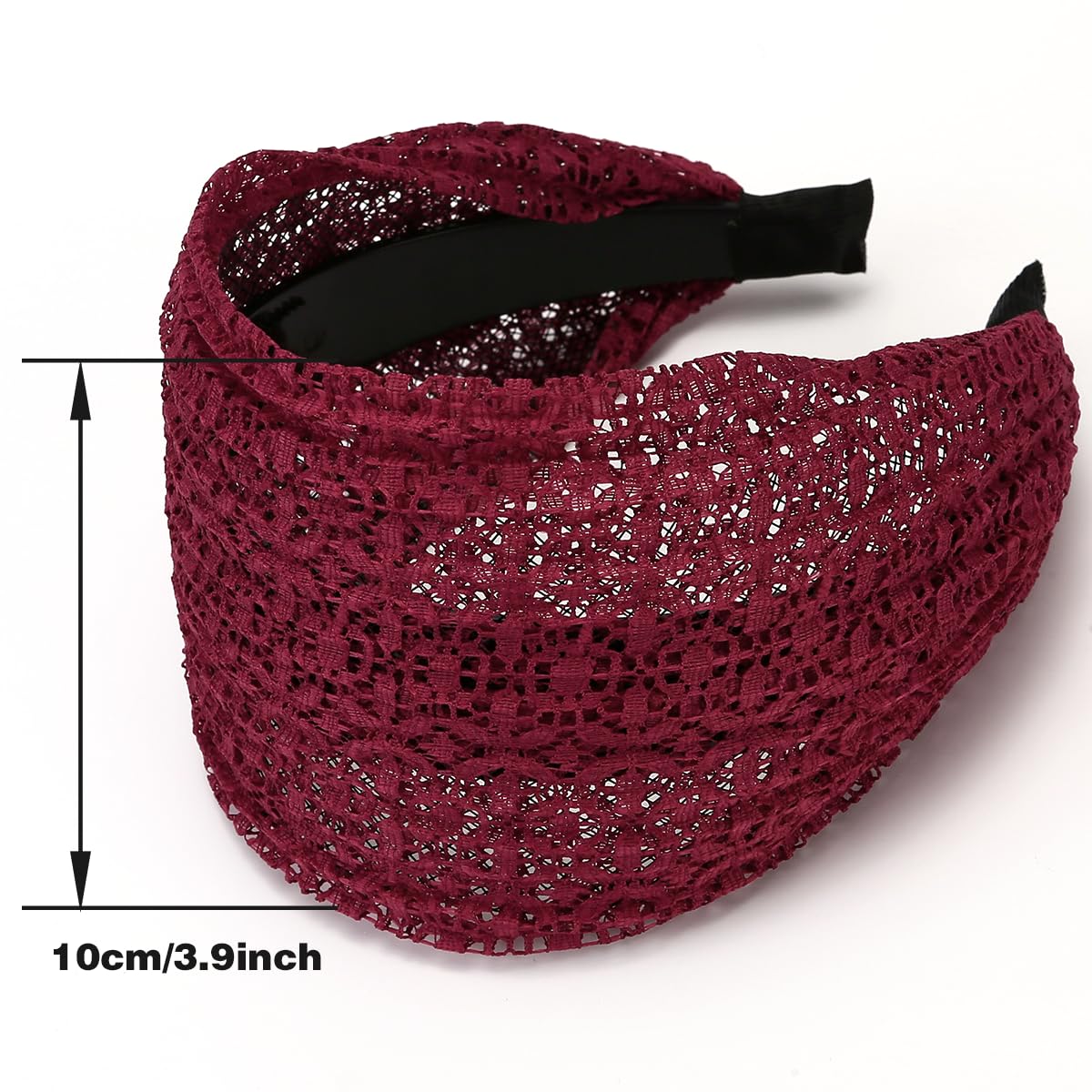 LONEEDY 5 Pack Wide Hard Headband with Teeth for Women Girls’s Hair Band Pleated Cloth Fabric Hair Hoop Accessories (Mixed colors E - Image 3