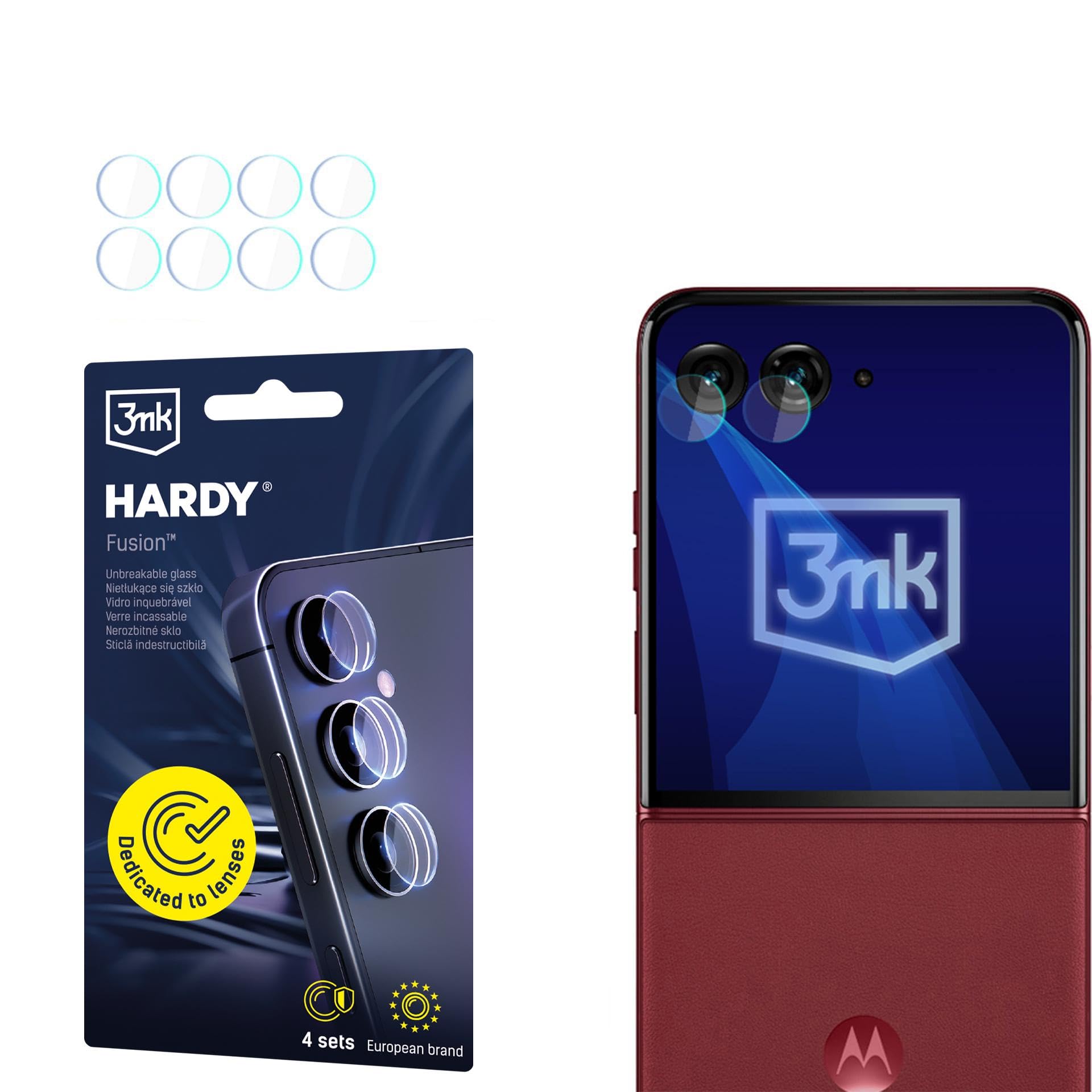 3mk Fusion Lens Protection Szkło Hybrydowe na Obiektyw do Motorola Razr 60 Ultra, Ochrona Soczewki, Bez Utraty Jakości Zdjęć, Niewidoczne