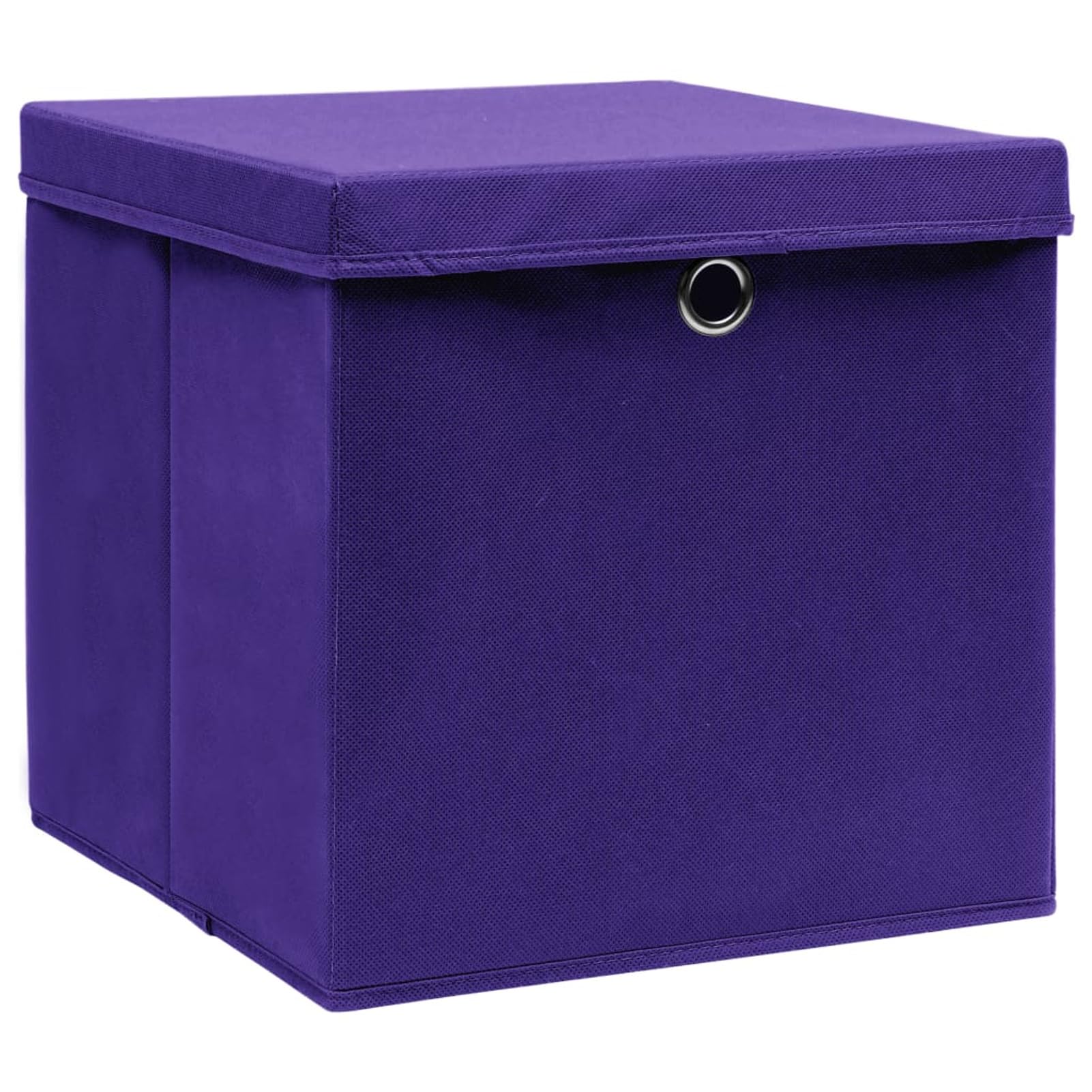 Aufbewahrungsboxen mit Deckel 4 STK Spielzeugkiste, Aufbewahrungskiste, Kleideraufbewahrung, Kleideraufbewahrung & Organisation, Lila 32×32×32 cm Stoff