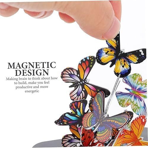 Miniatura 7 de 1 juego de adornos magnéticos de metal de juguete Bloques magnéticos para niños accesorios para el hogar decoración de mariposas magnéticas