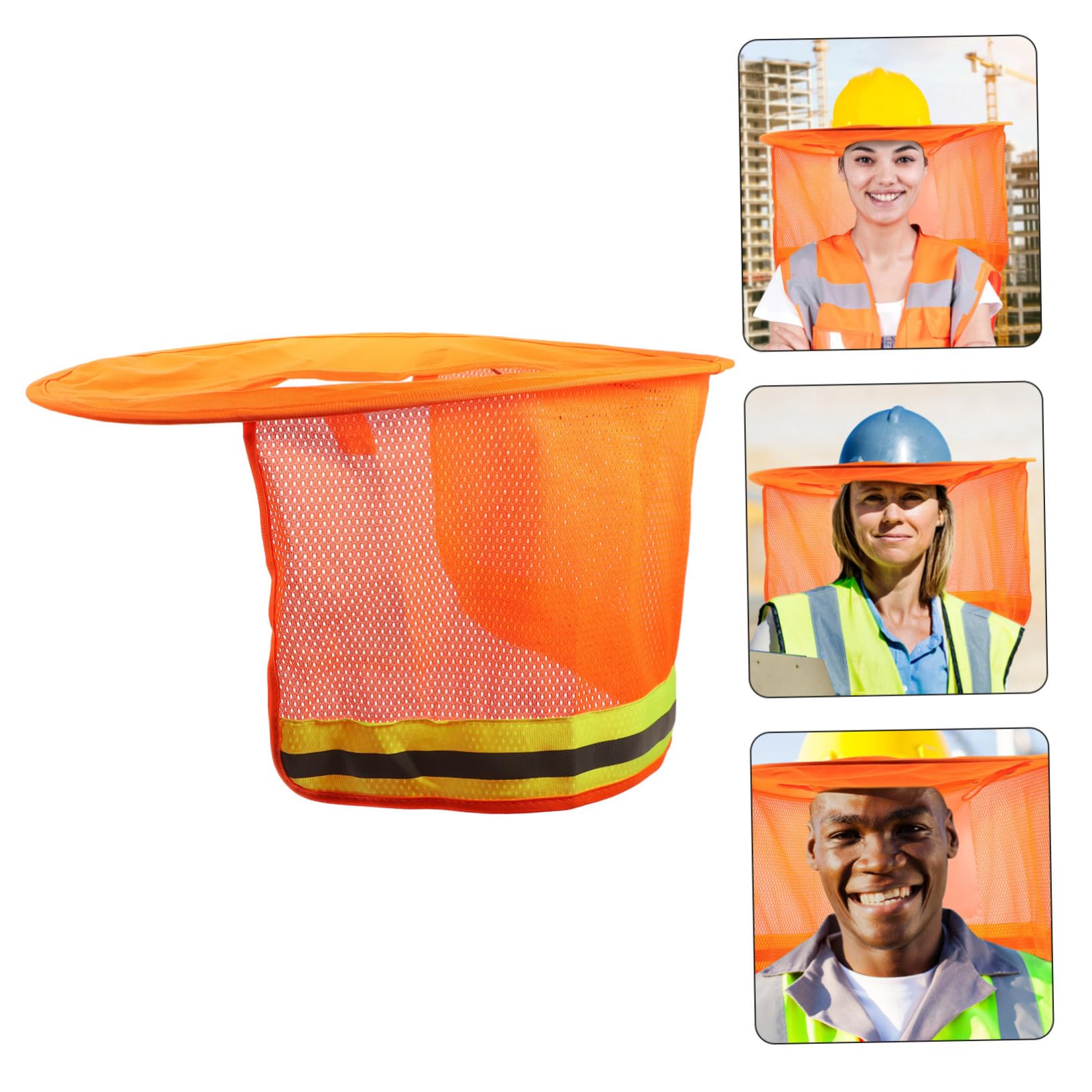 5 Pezzi Protezione Casco da con Parasole Esteso e Strisce Riflettenti Copertura Traspirante in Resistente per Giardinaggio e Attività Outdoor