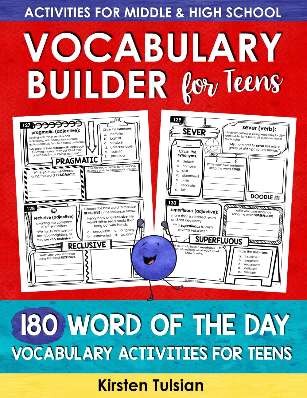 Vocabulary Builder for Teens: 180 Word of the Day Vocabulary Activities Workbook for Middle School and High School BOOK...