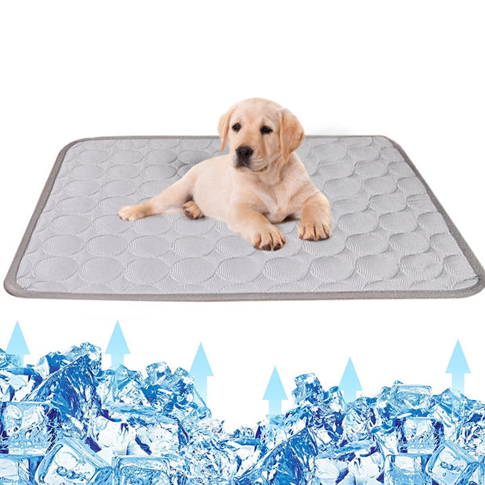 JFGCTYHXY Pet mattresses, Dog Crate Mat Portable & Washable Pet Cooling Blanket for Kennels, Crates and Beds,Pink,S