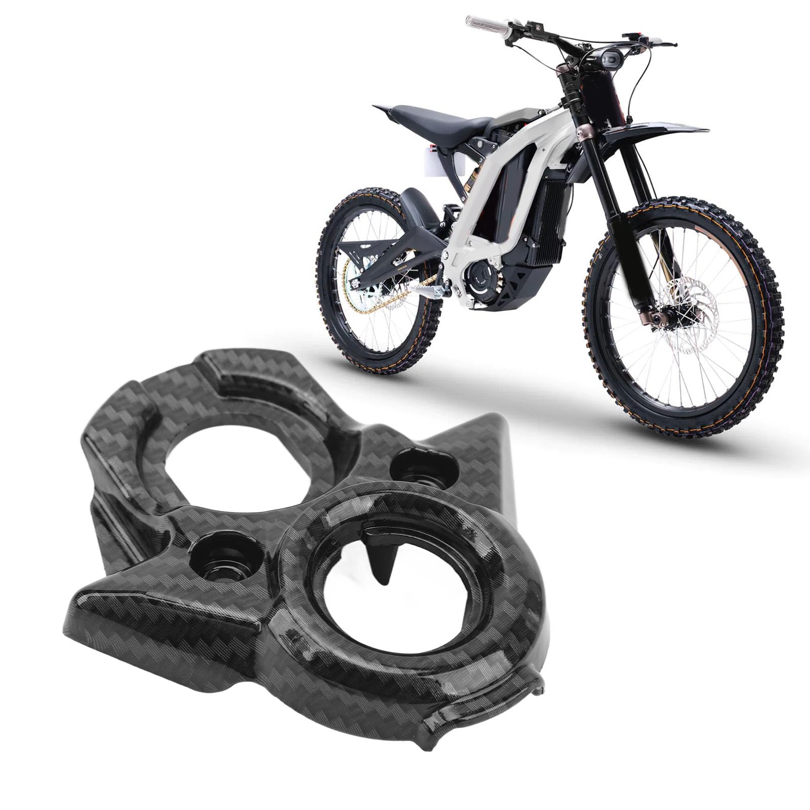 Zamienna centralna osłona dekoracyjna z włókna węglowego do SurRon Light Bee X S dodaj elegancki akcent do swojego motocykla SurRon Light Bee X S za pomocą tego