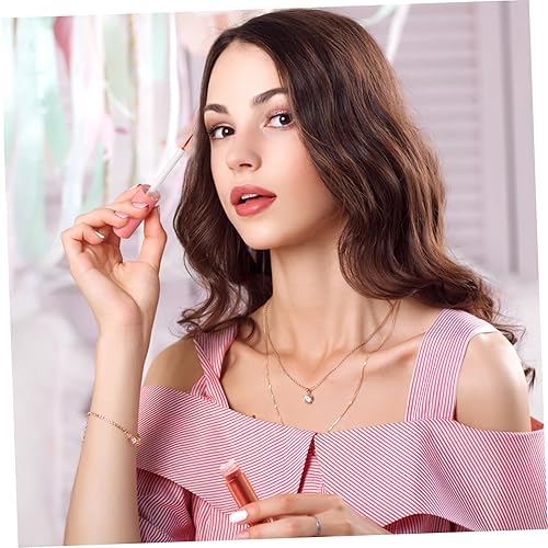 Miniatura 5 de POPETPOP 4 unids delineador de ojos, contenedor transparente, tubos de brillo de labios, maquillaje de labios, brillo de labios, botella de rímel