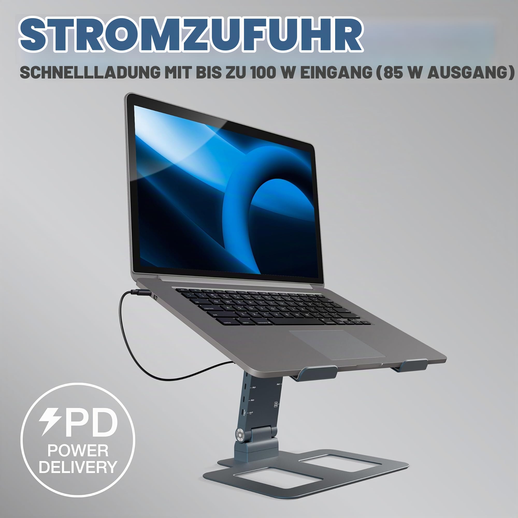 Reloop Stand Hub Pro - Laptop-Ständer und 10-in-1-Multimedia-Hub mit Power Delivery