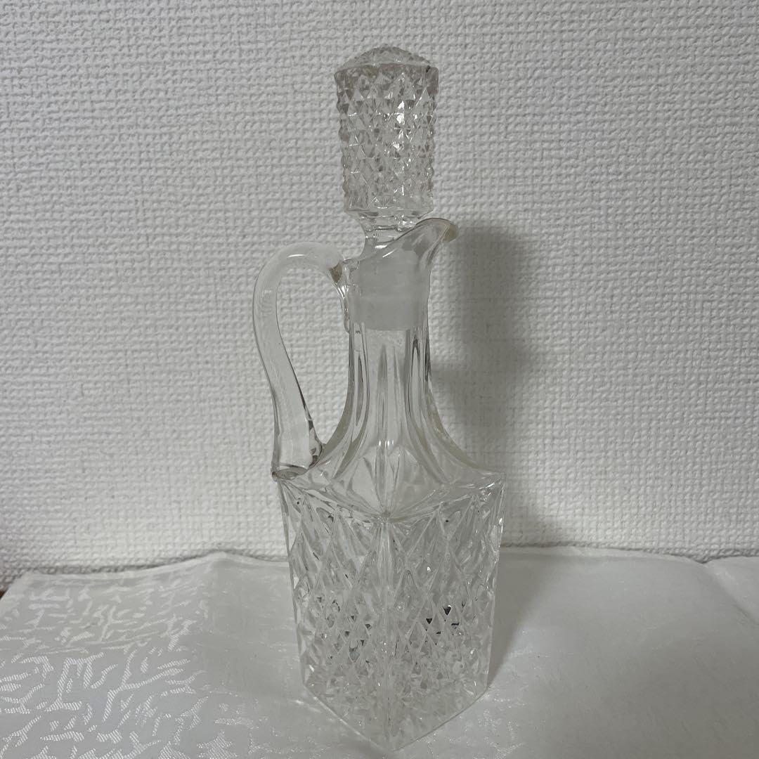 Amazon | カットガラス 水差し デキャンタ ソース 醤油差しにも