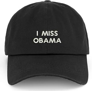 XXL I Miss Obama Embroidered Unstructured Cotton Cap