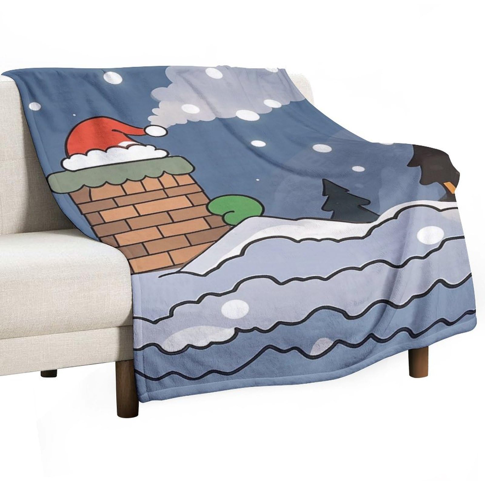 Couverture douce en flanelle légère pour vos soirées cocooning au salon