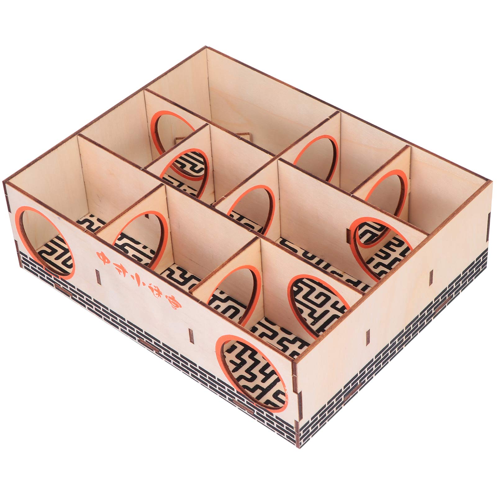 Hamster Wooden Maze Tunnel Activity Toy for Dwarf Hamsters and Mice, Interactive Maze for Small Pets, Fun Exercise Hideout