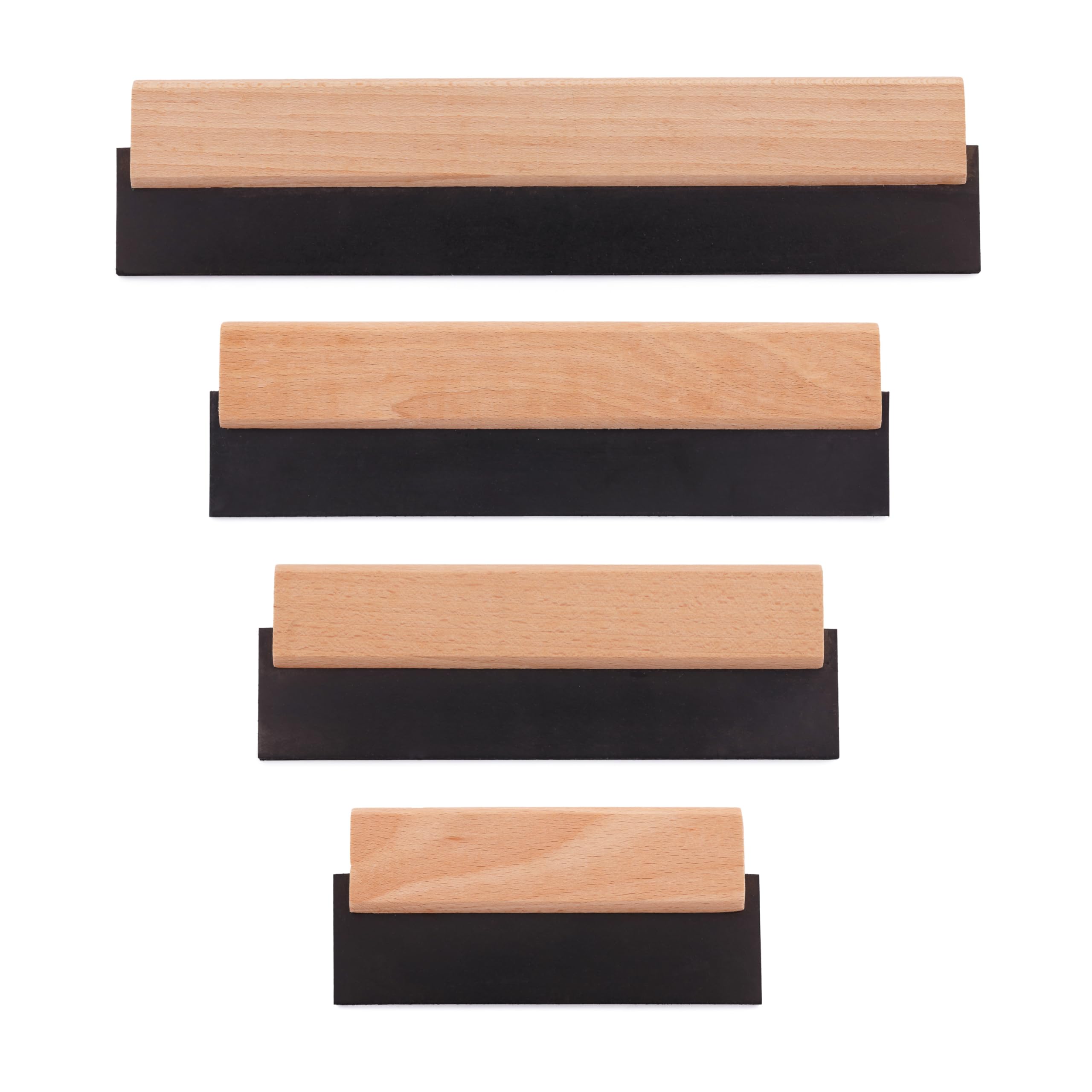 MIVOS Rubber Spatula - Tile Spatula Set - 150 mm - 200 mm - 250 mm - 300 mm - Grout Rubber Wooden Handle - Grout Rubber - Made in EU - Image 4