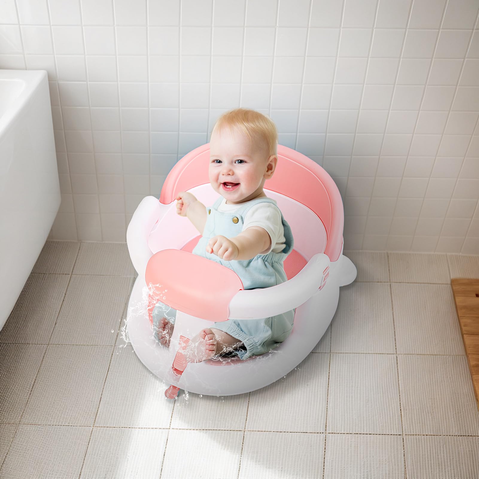 Asientos de baño para bebés sentados, siéntate el asiento de la bañera para
