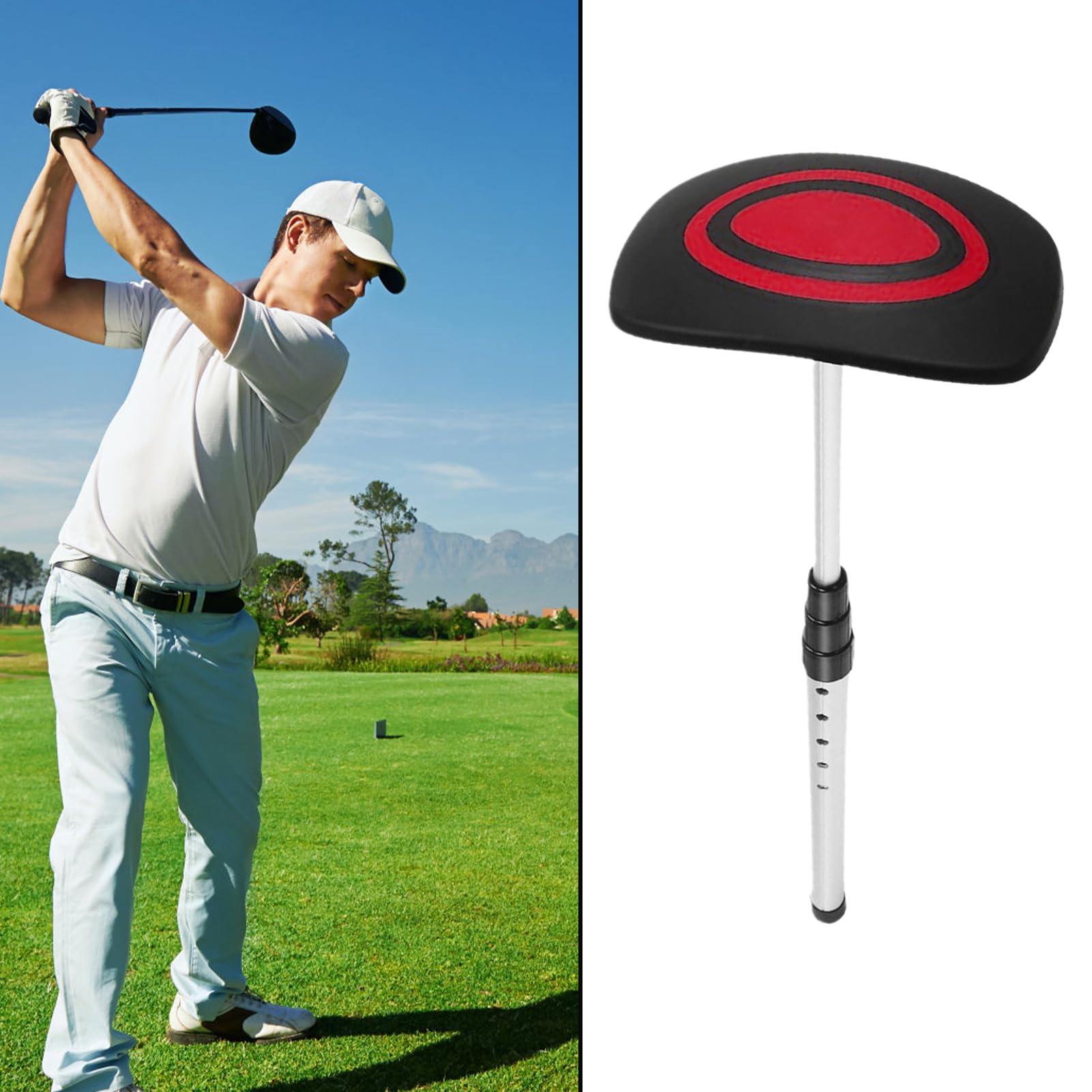 Golf Reisetasche Stützstange, Teleskop Golfschutz für Schläger, Robustes Sportzubehör mit Deckel für Geschäftsreisen Outdoor Flugzeug Golfplatz