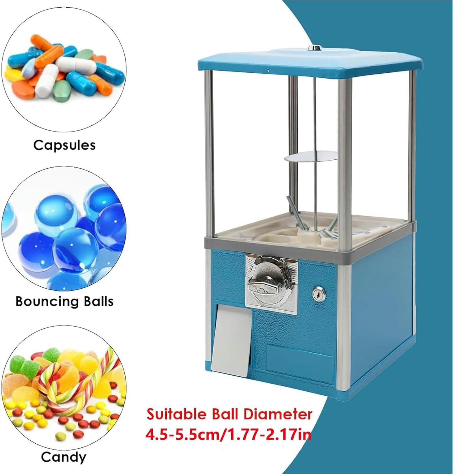 Máquina de chicles de Caramelo, máquinas expendedoras para Empresas, cápsulas Redondas, Bolas hinchables, máquina expendedora de Juguetes, cápsulas, máquina dispensadora de premios~/