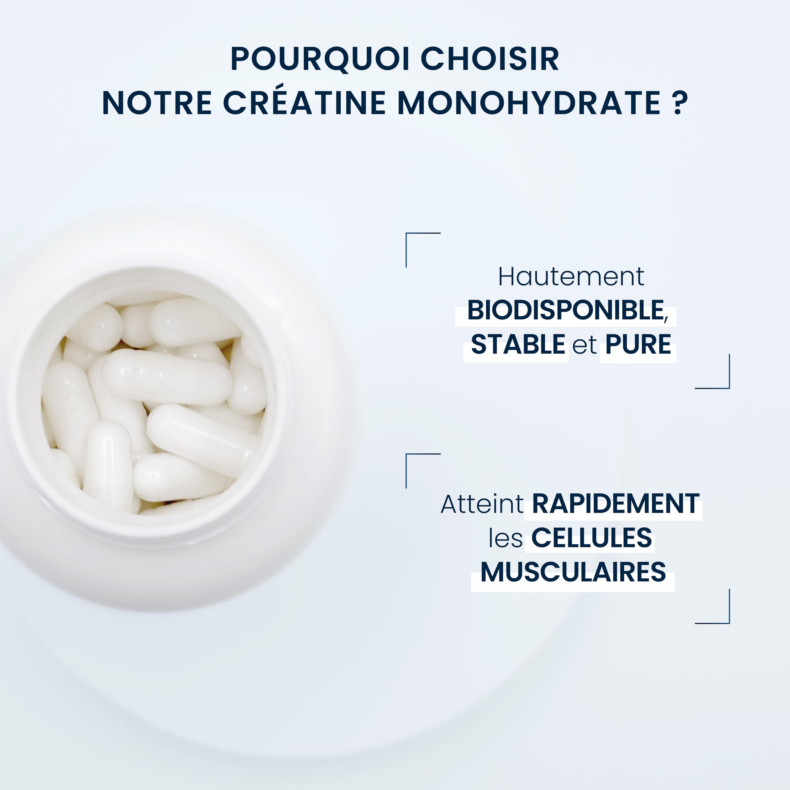 Créatine Monohydrate Creapure® en 180 Gélules 680mg - Force Musculaire & Performances physiques - 100% pure - Adaptée à tous - Haute assimilation - Fabrication Allemande - Dynveo