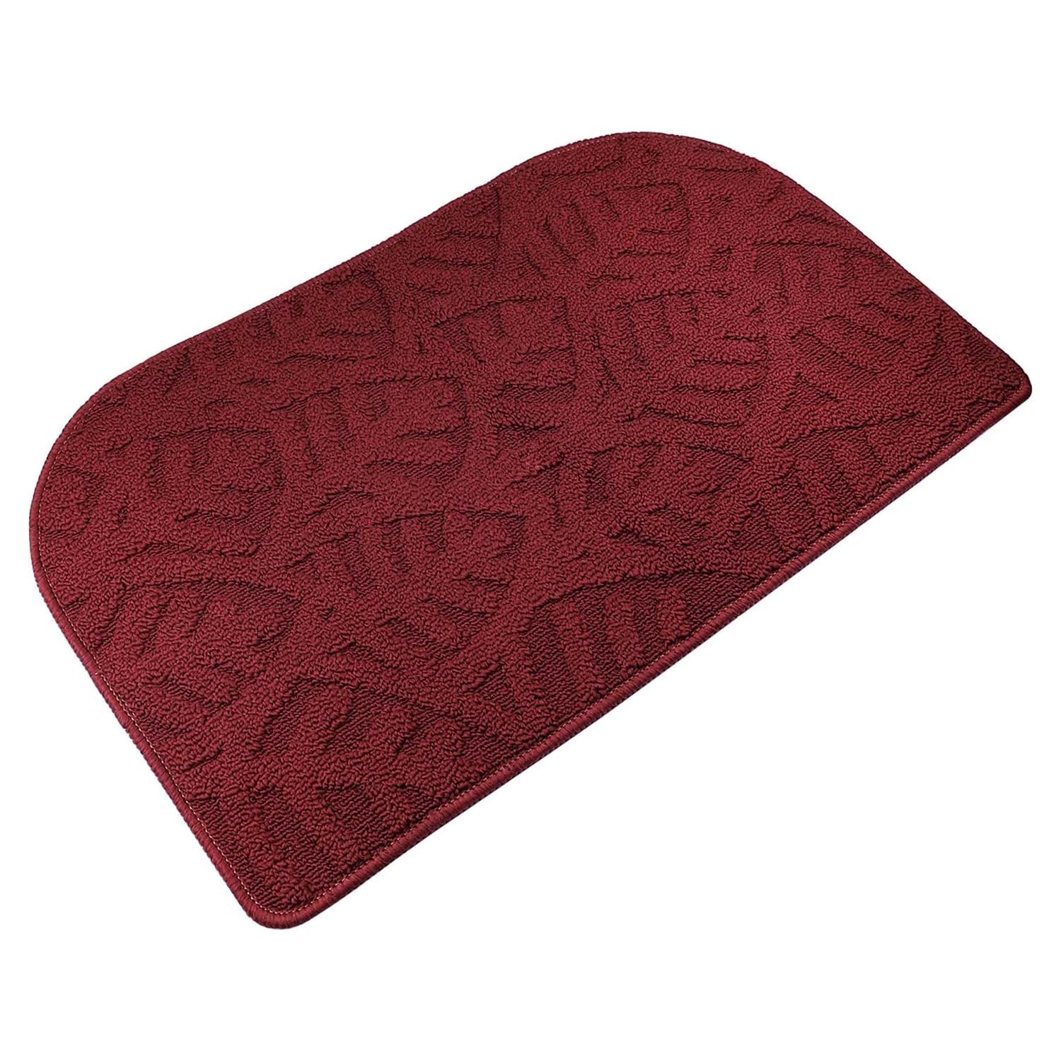 TOONOW Durable Latex Door Mat, 30 x 18, Non-Slip Absorbent Resist Dirt Inside Mats, Heavy Duty Indoor-Outdoor Entrance Rug, Machine Washable Low-Profile Front Doormat, Patio, Kitchen, Red