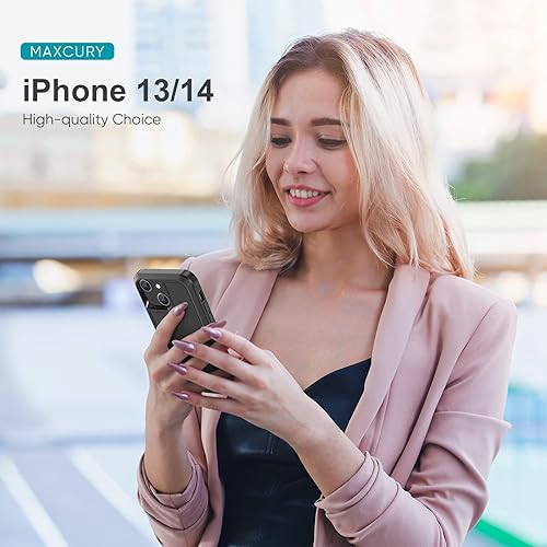 Miniatura 5 de MAXCURY Funda diseñada para iPhone 13 y 14, protección completa, antihuellas, antiarañazos, resistente protección para teléfono Apple iPhone 1413,