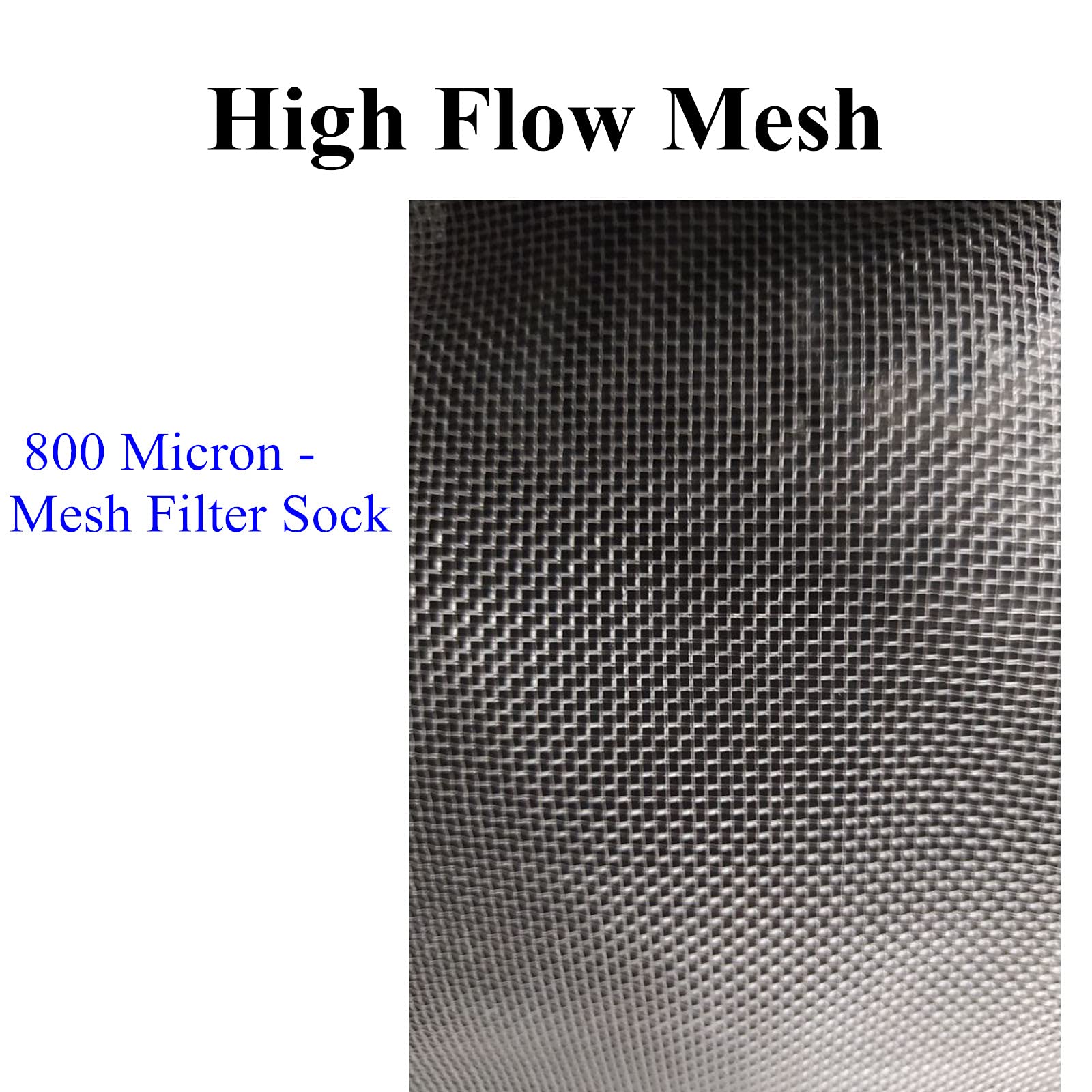 Calze filtranti in rete di nylon NMO 800 micron, anello da 17,8 cm da 45,7 cm, sacchetti filtro liquido – confezione da 2 (800 micron 17,8 x 45,7 cm)