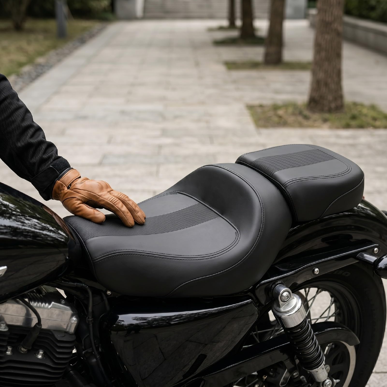 Aramox Podwójne Siedzenie Motocyklowe do Zestawu na Lata 2023-2025 Touring