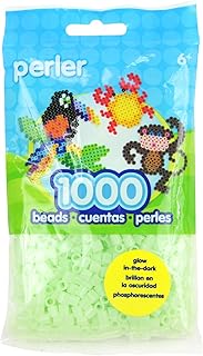 Perler Green Glow In The Dark Beads for Kids Crafts, 1000 pcs