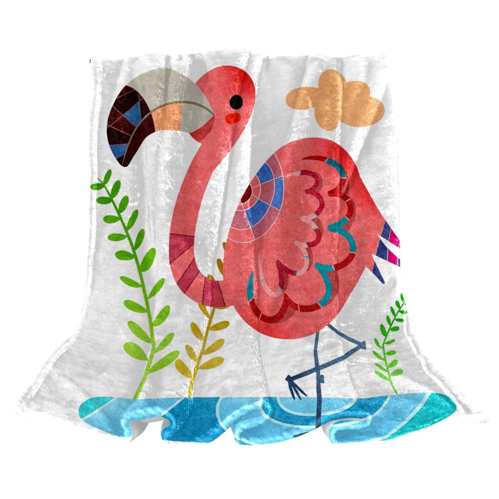 Couvre-lit flamant rose doux et couverture lit moelleuse enfant