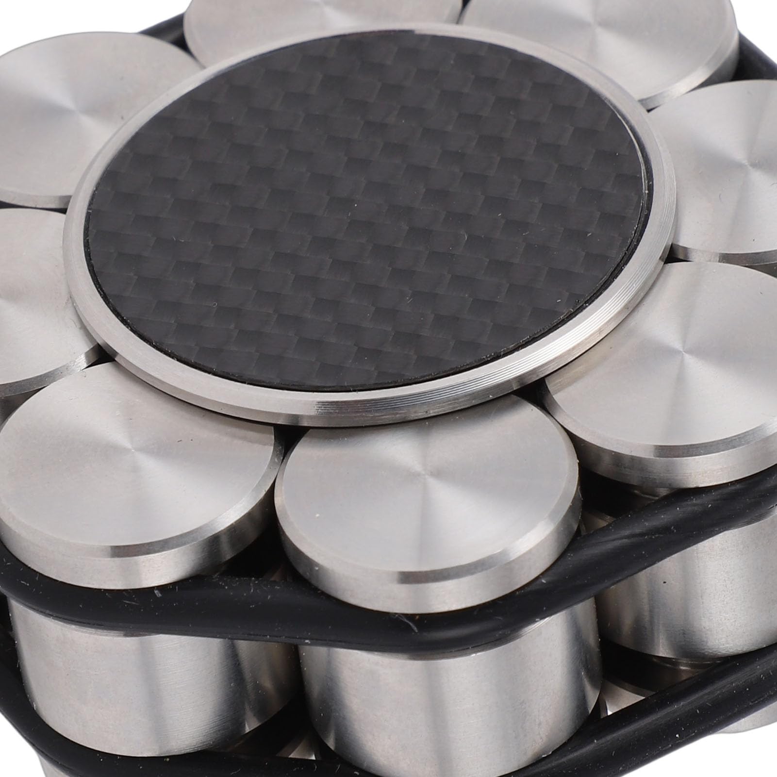 Generic Stabilizzatore di Peso per Dischi HiFi per Giradischi – Morsetto per Disco in Acciaio Inossidabile e Fibra di Carbonio con Cuscinetto in Silicone, Riduce le Vibrazioni e il Rumore Riproduzione