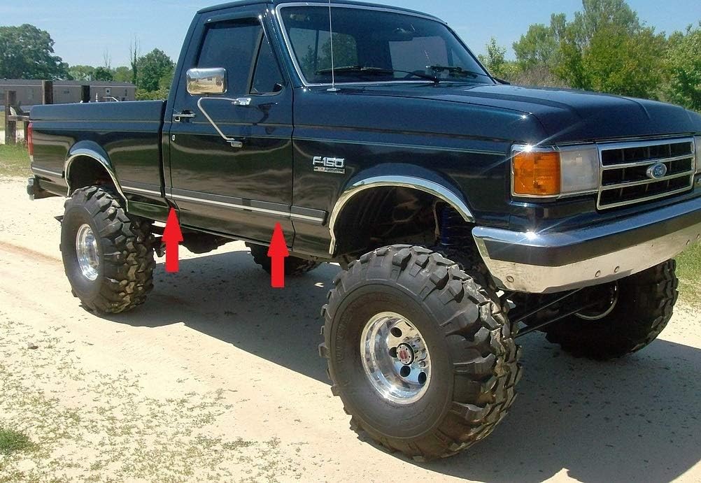 Automotive Authority LLC Replacement Black Chrome Side Body Trim Molding for 1987-1991 F150, F250, F350, Bronco - 3" (Full Roll - 24 ft)