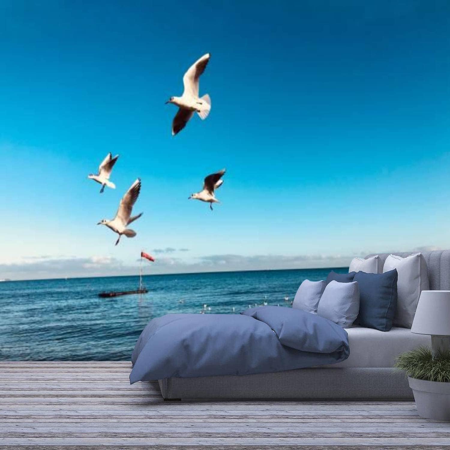Papier peint photo mural 3D amovible pour relooker un mur abîmé sans colle