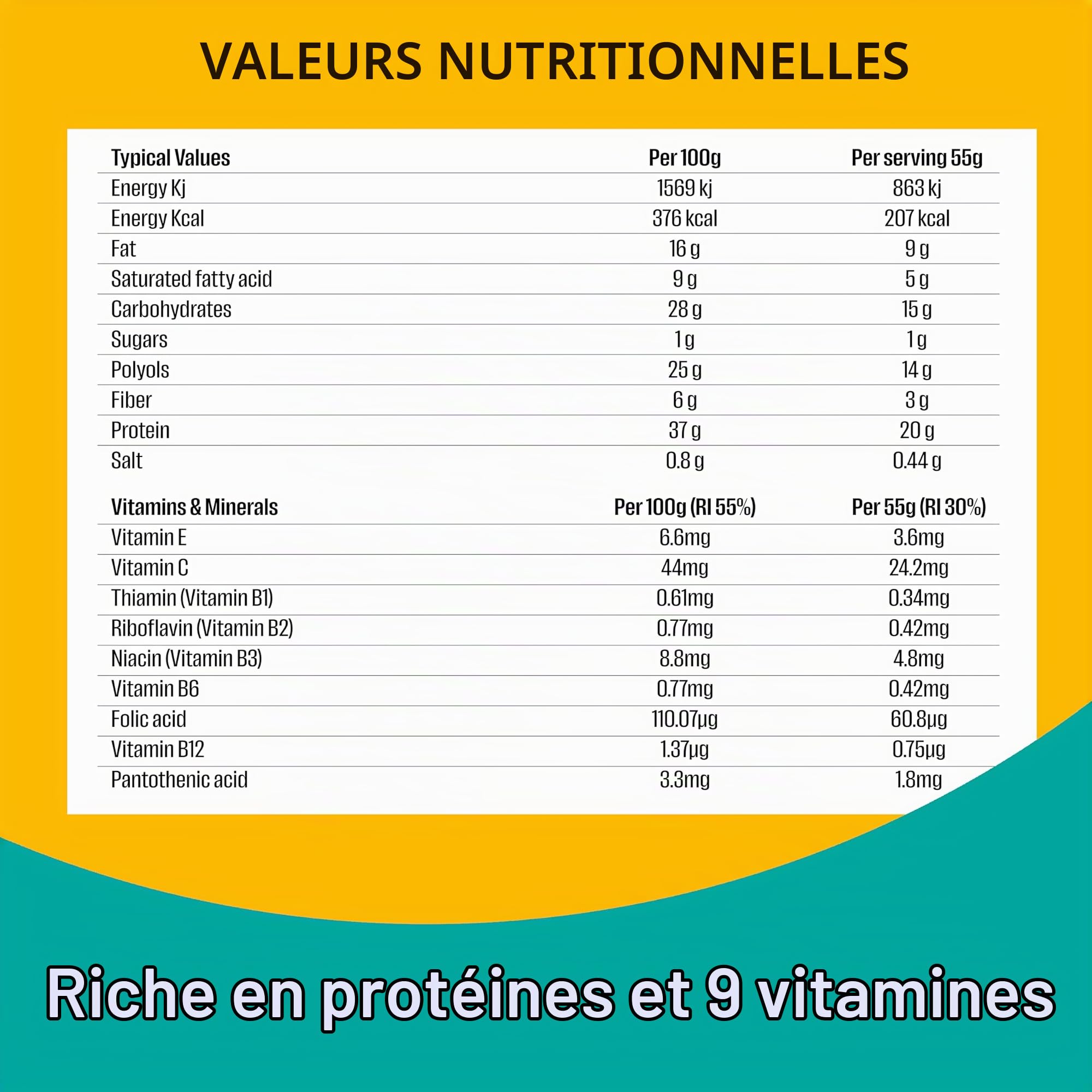 Fulfil Vitamin & Protein Bar 15X55G Dark Choc Salted Caramel