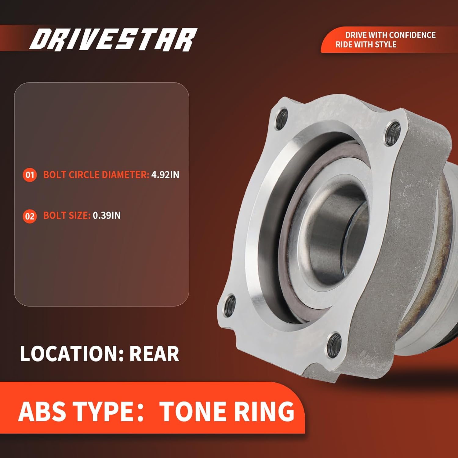 DRIVESTAR 512294 Rear Driver Side Left Wheel Hub Bearing for Toyota Tacoma 2005-2020
