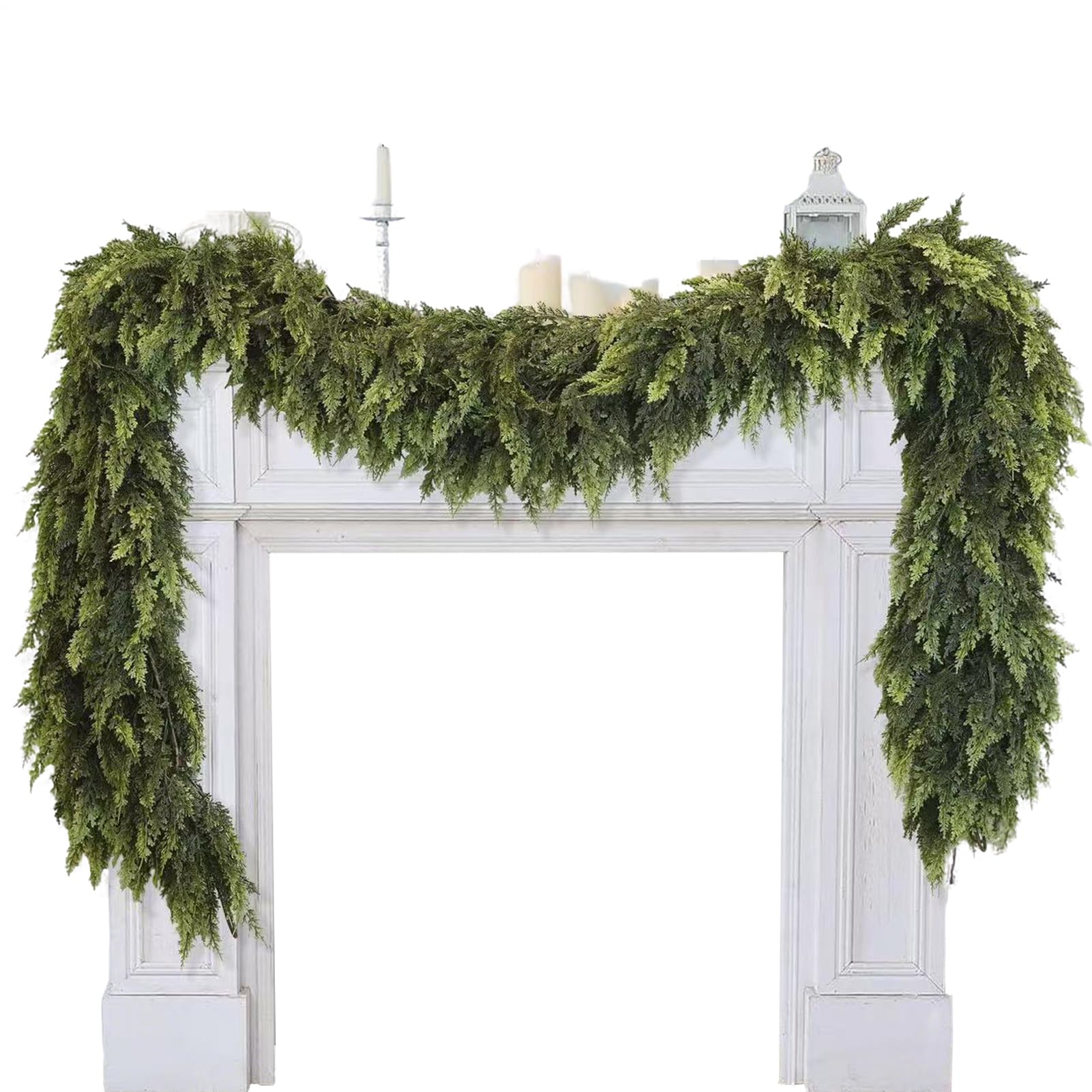 Guirlande de pin couronne artificielle décoration sapin de Noël et porche extérieur