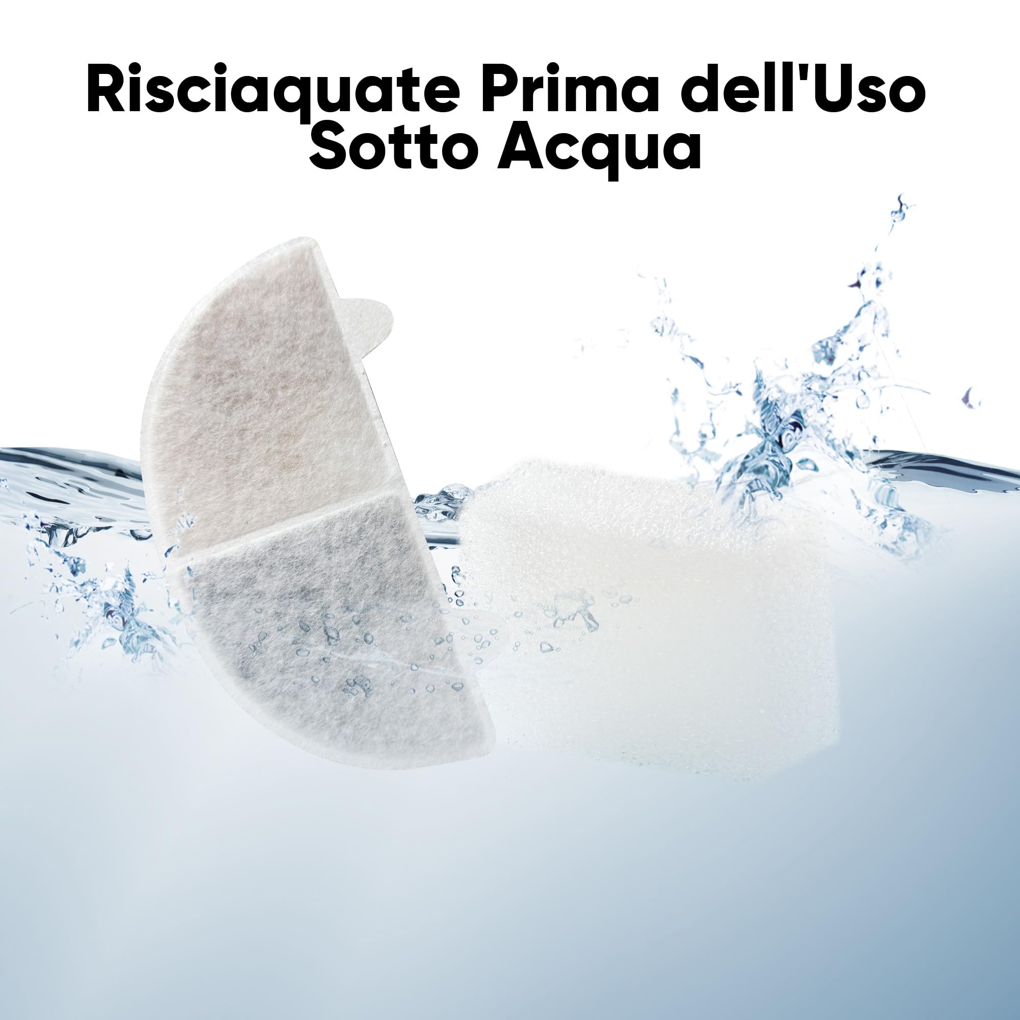 FUKUMARU 12 Pezzi di Filtri di Ricambio per Fontana per Animali Domestici.Compatibili con La Fontanella per Gatti di FUKUMARU（6 Filtri a Carbonio + 6 Filtri in Spugna）