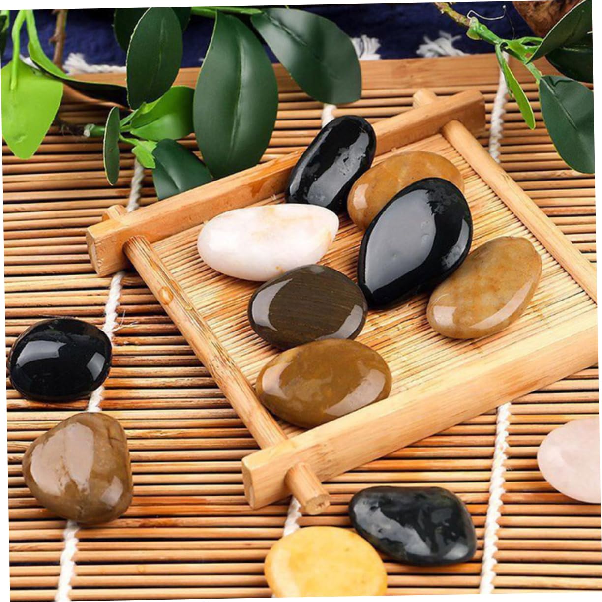 TOYANDONA Natursteine für Aquarien Kieselsteine Dekorative Regenbogensteine Pflegeleichte Garten und Aquarienaccessoires für Deko Ideen