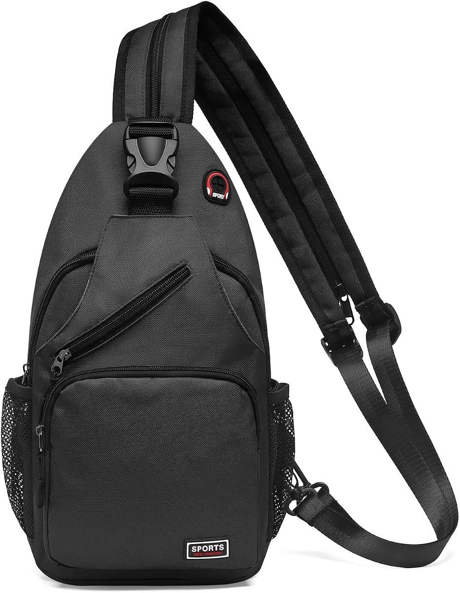 Convertible Sling Bag Crossbody Backpack, Bags with Headphone Jack Shoulder Bag