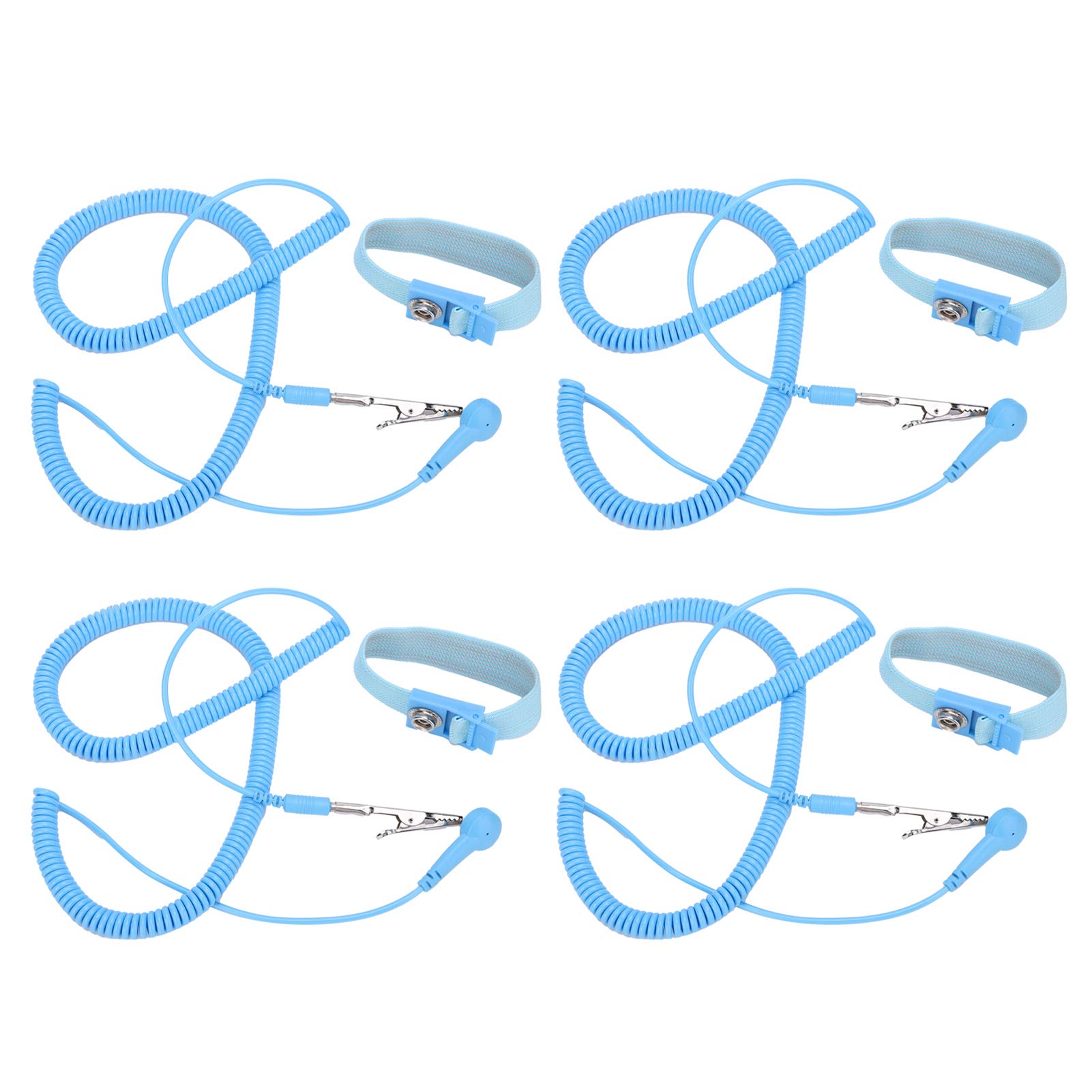 Changor Correa de Muñeca Antiestática Pulsera ESD Herramienta de Electricista Cómoda y Duradera para Reparaciones Seguras 5 M X 2,4 Mm