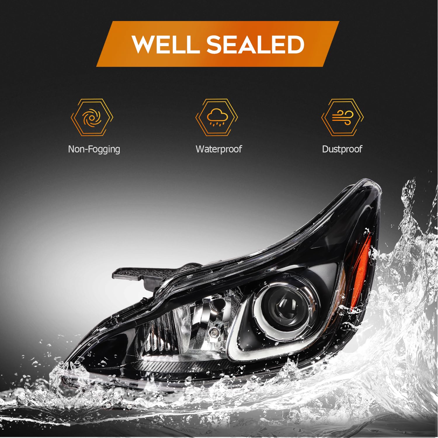 Silscvtt Replacement For 2019 2020 2021 2022 Chevy Spark LS/LT Headlight Halogen Type Bumper W/o DRL Type Headlamp Left Driver Side - Foto 2