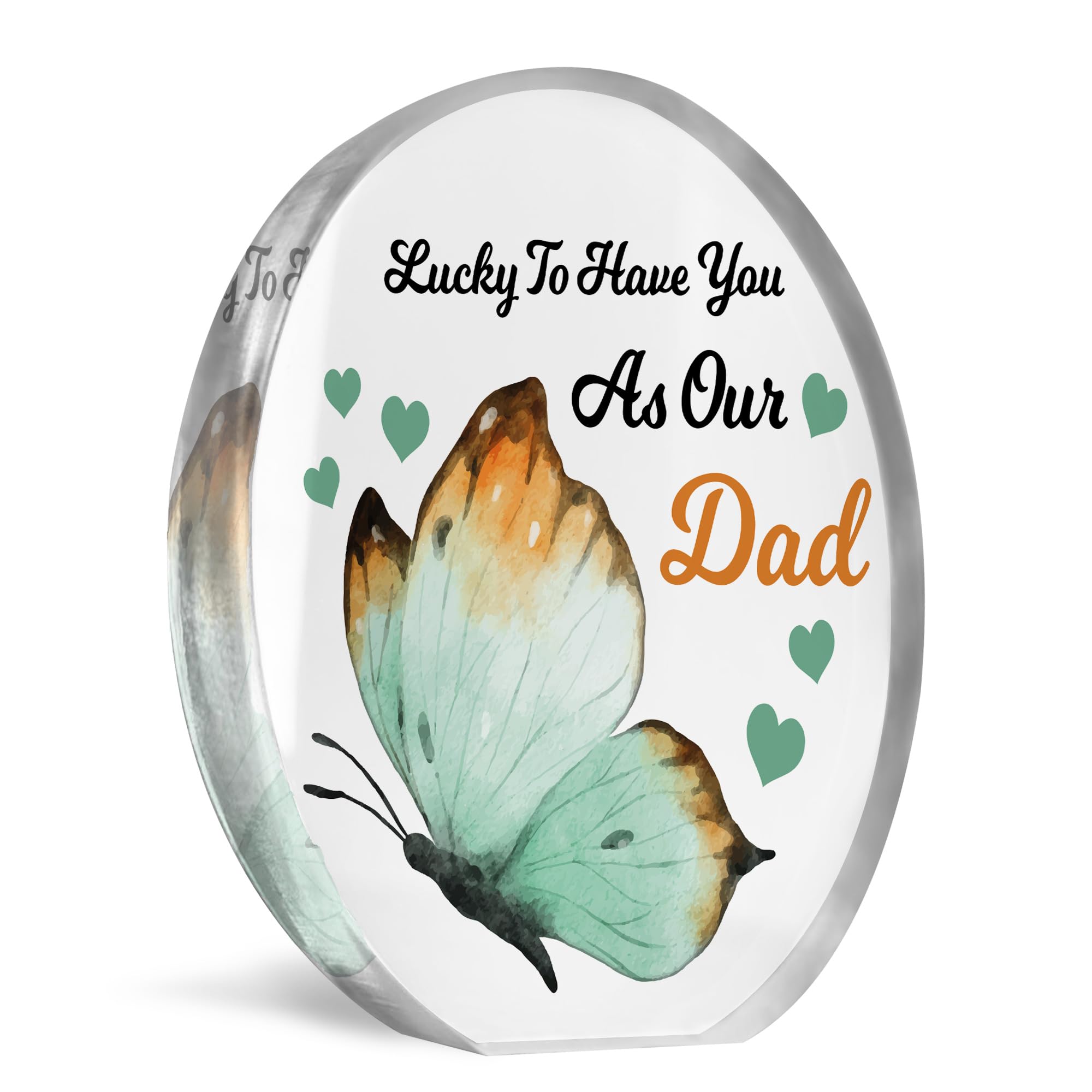 Red Ocean Lucky To Have You As Our Dad, Gift For Dad, Gifts From Daughter Son, Thank You Gift For Him, Dad Birthday Gift, Dad Gift For Christmas, Dad Gifts, Dad Plaque, Best Friend Keepsake