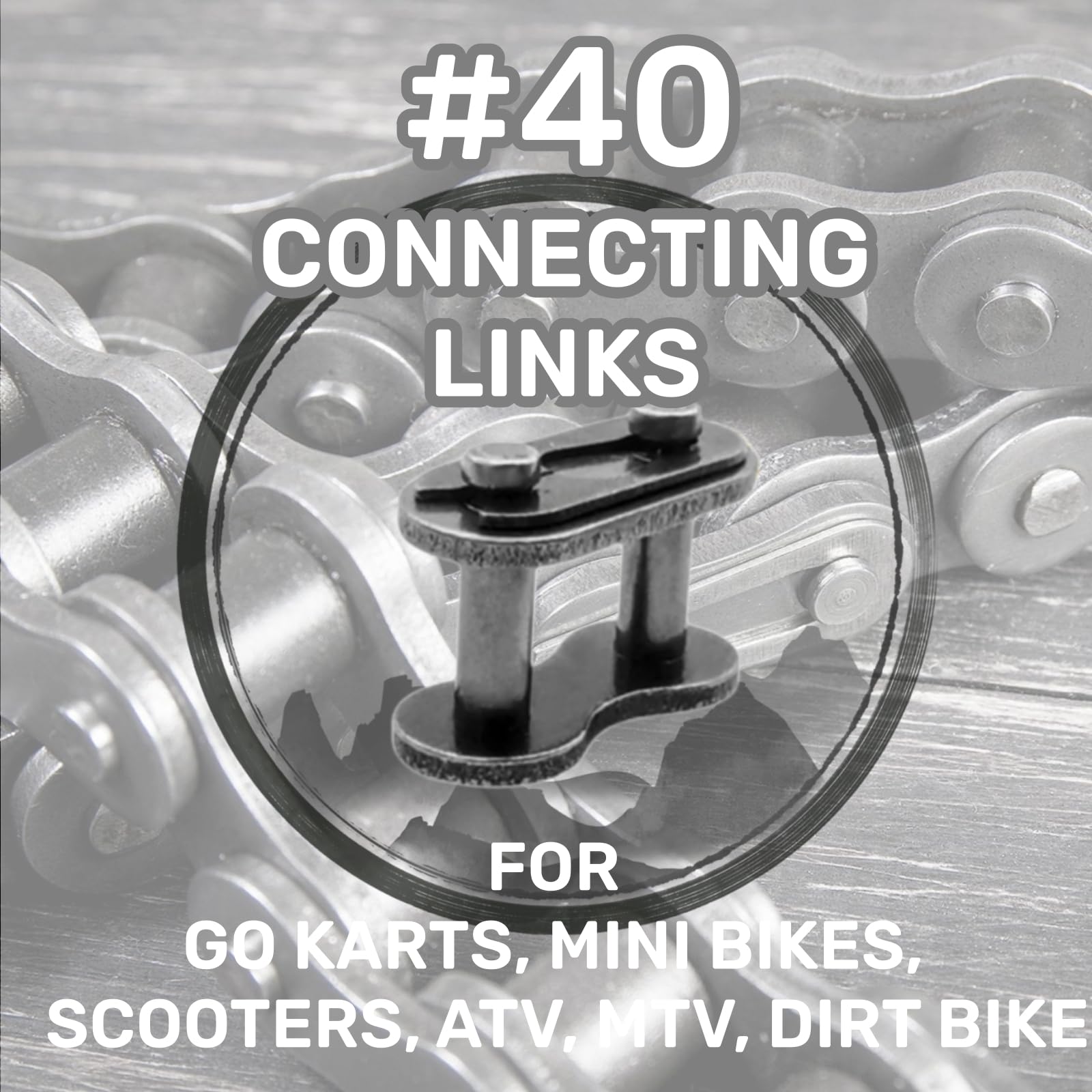 Jawmoy Pack-10#428 Chain Master Link Roller, Steel Alloy Heavy Duty Roller Chain Connector Links, Auto Parts For Dirt Bike Quad Buggy Mini Bike Pit - View #3