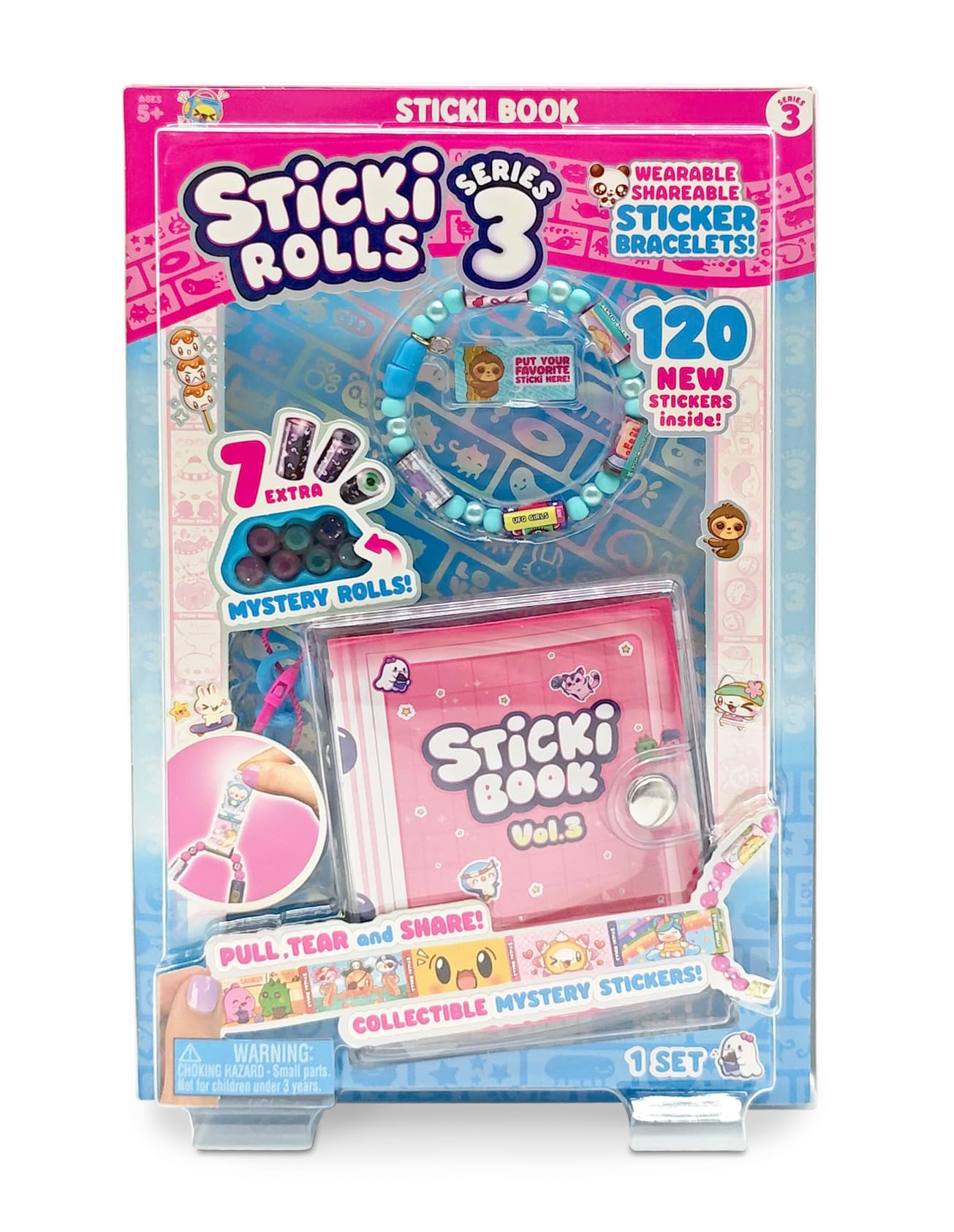 Sticki Rolls Sticki Book S3, Wearable Shareable Sticker Bracelets