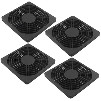 Hitefu 120mm Black Plastic Fan Filter Cover, 4 Pcs | Mesh Design, Dustproof Screen, For PC & Server Cases