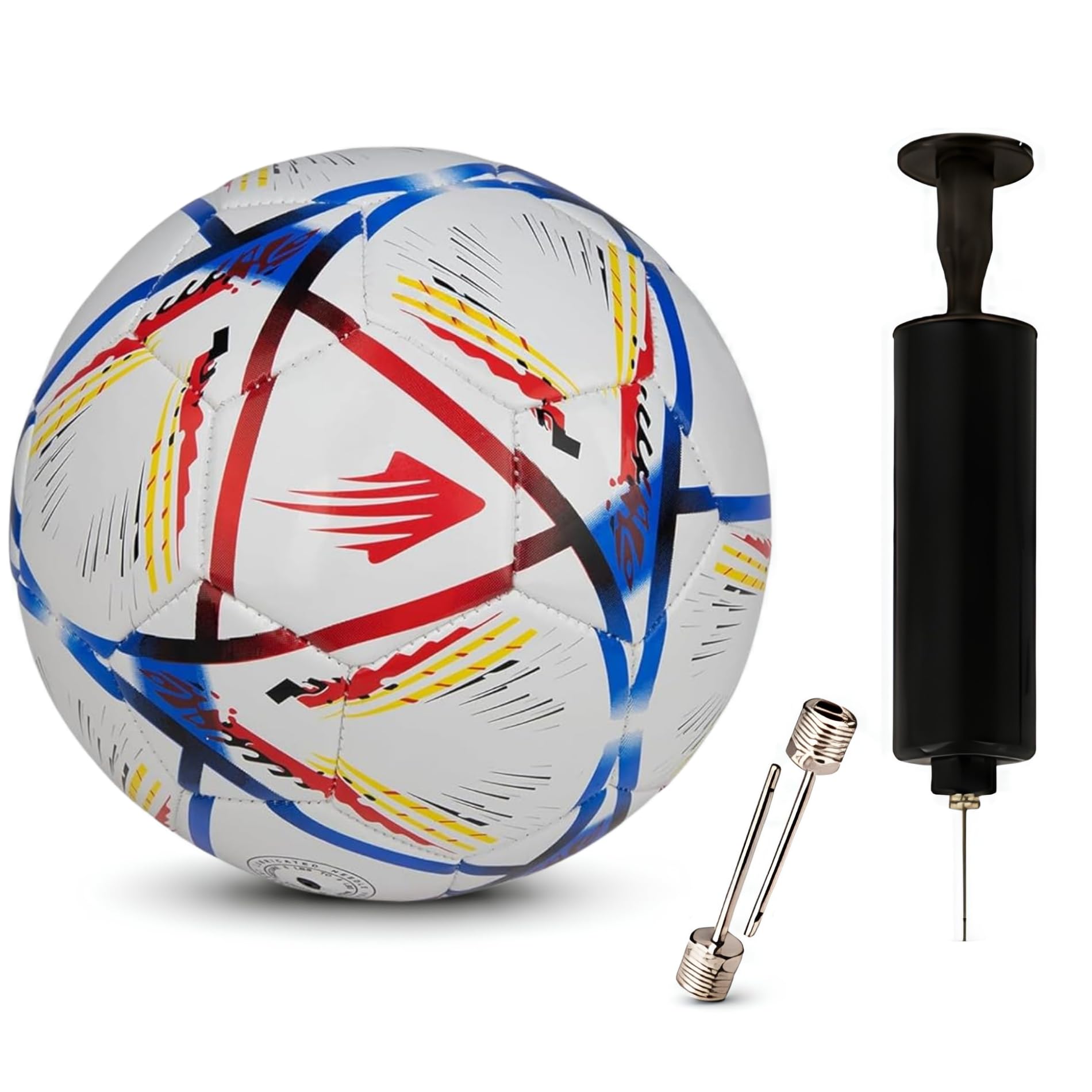 PU Football Size 5 with Pump & 2 Needles | Soccer Ball for Kids, Teens & Adults | Soft Touch Training Football | Outdoor Match Ball | Waterproof & Durable-image-33